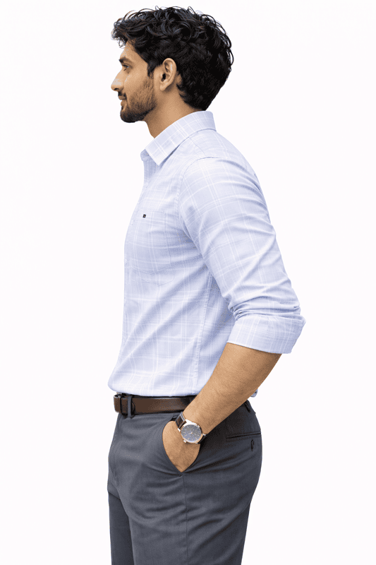 Men’s Cotton Check Shirt | 100% Cotton | Comfortable Casual Wear