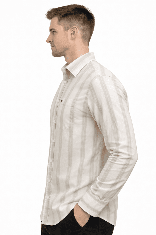 Men’s 100% Cotton Striped Shirt
