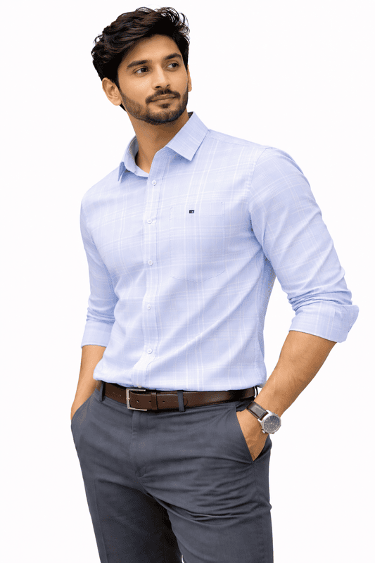 Men’s Cotton Check Shirt | 100% Cotton | Comfortable Casual Wear