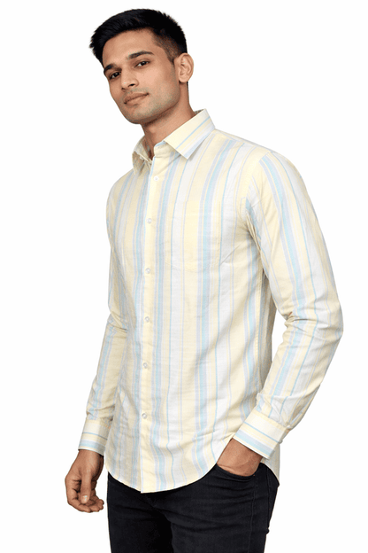 Men’s Linen Striped Shirt | Comfortable Casual Wear