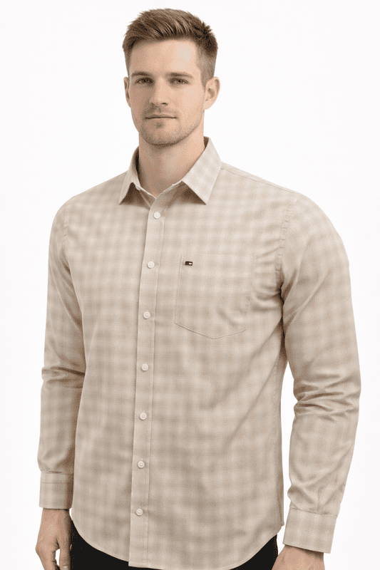 Men’s Checkered Slim Fit Shirt – Stylish Checks Pattern