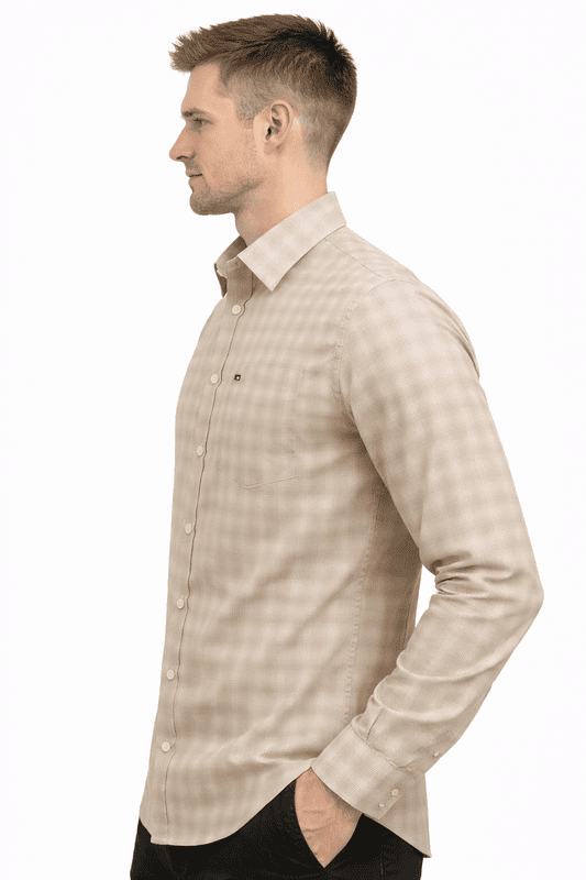 Men’s Checkered Slim Fit Shirt – Stylish Checks Pattern