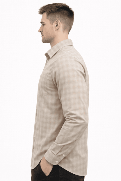 Men’s Checkered Slim Fit Shirt – Stylish Checks Pattern