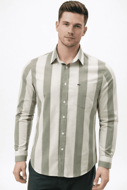 Men’s Cotton Striped Shirt | 100% Cotton | Casual & Formal Wear