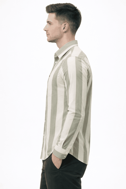 Men’s Cotton Striped Shirt | 100% Cotton | Casual & Formal Wear