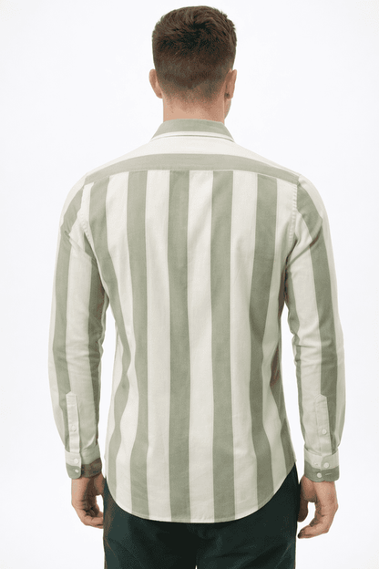 Men’s Cotton Striped Shirt | 100% Cotton | Casual & Formal Wear